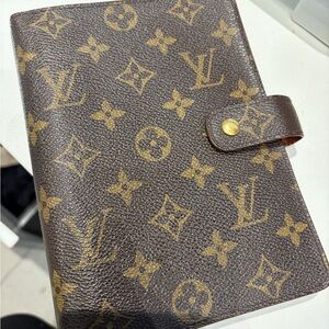 Louis Vuitton Brown and Gold Monogram Passport Holder